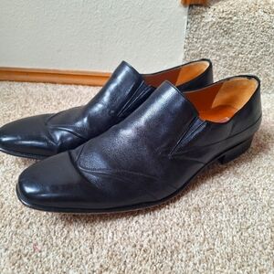 Mezlan Dryden Mens Black Slip On Leather Loafers Size 10.5 M
